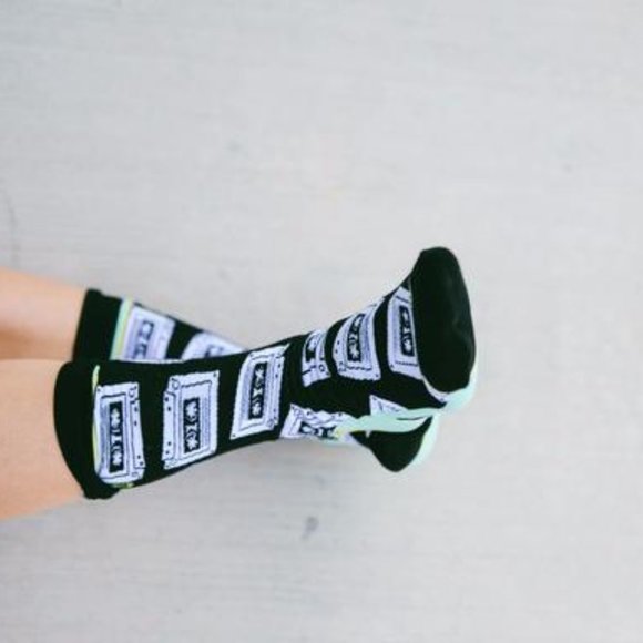 Mix Tape Crew Socks - Picture 3 of 3